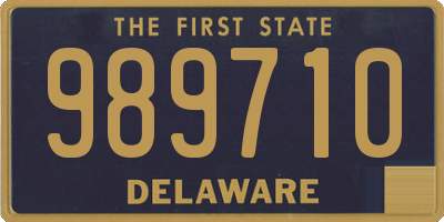 DE license plate 989710