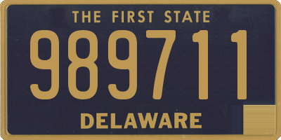 DE license plate 989711