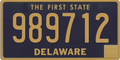 DE license plate 989712