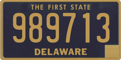 DE license plate 989713