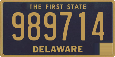 DE license plate 989714