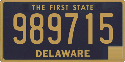 DE license plate 989715