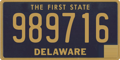 DE license plate 989716