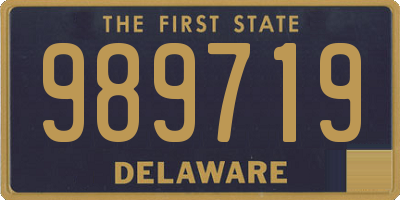 DE license plate 989719