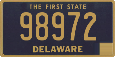 DE license plate 98972