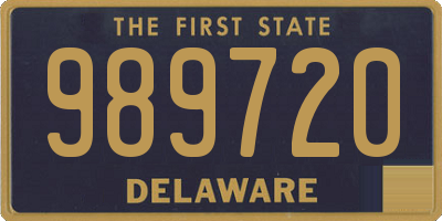 DE license plate 989720