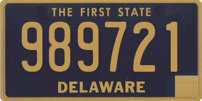 DE license plate 989721