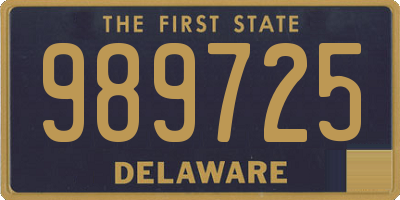 DE license plate 989725