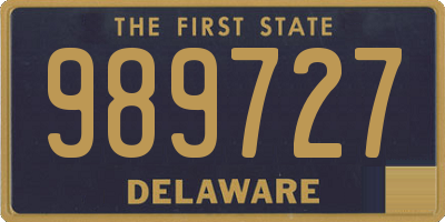 DE license plate 989727