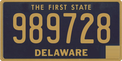 DE license plate 989728