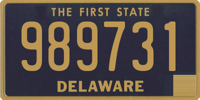 DE license plate 989731