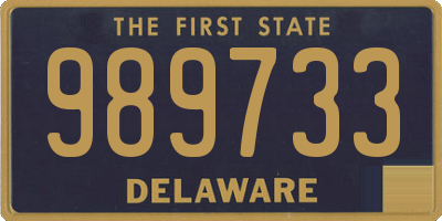 DE license plate 989733