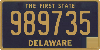 DE license plate 989735