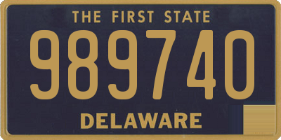 DE license plate 989740