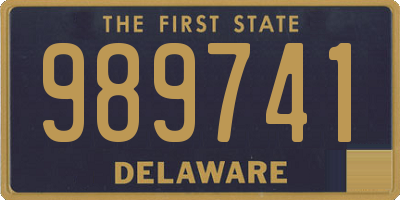 DE license plate 989741