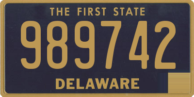 DE license plate 989742