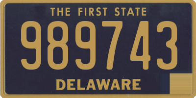DE license plate 989743