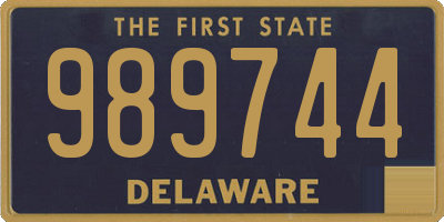 DE license plate 989744