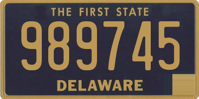 DE license plate 989745