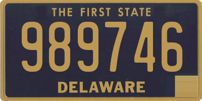 DE license plate 989746