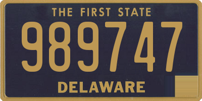 DE license plate 989747