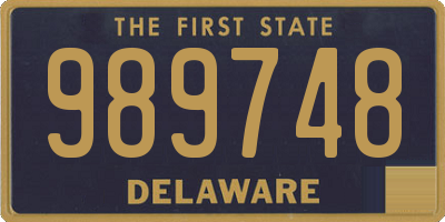 DE license plate 989748