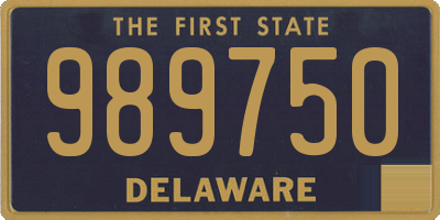 DE license plate 989750