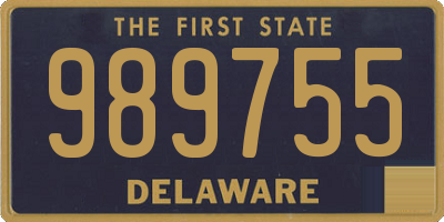 DE license plate 989755