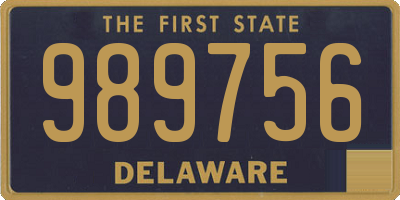 DE license plate 989756