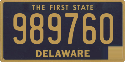 DE license plate 989760
