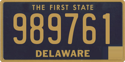 DE license plate 989761