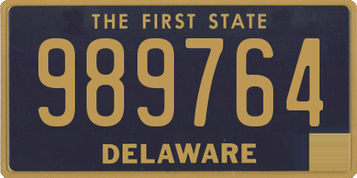 DE license plate 989764