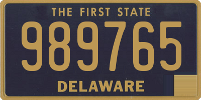 DE license plate 989765