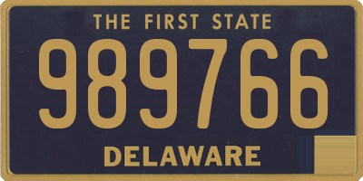 DE license plate 989766