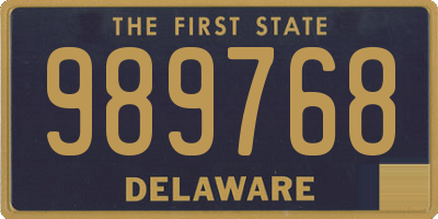 DE license plate 989768