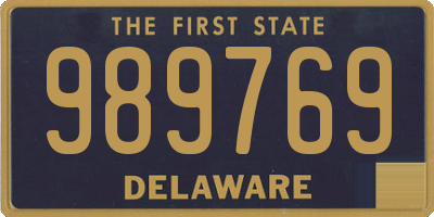 DE license plate 989769