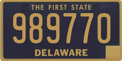 DE license plate 989770