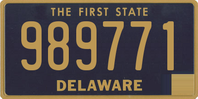 DE license plate 989771