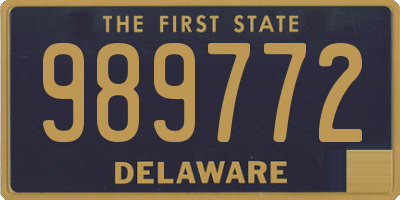 DE license plate 989772