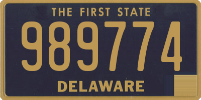 DE license plate 989774