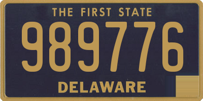 DE license plate 989776