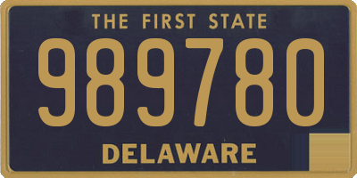 DE license plate 989780