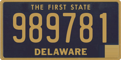 DE license plate 989781