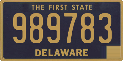DE license plate 989783