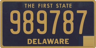 DE license plate 989787