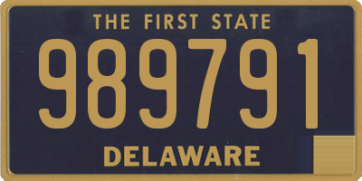 DE license plate 989791