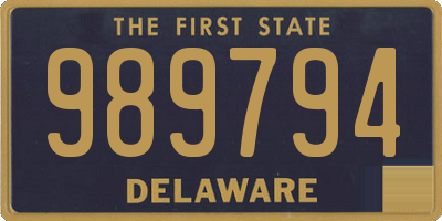 DE license plate 989794