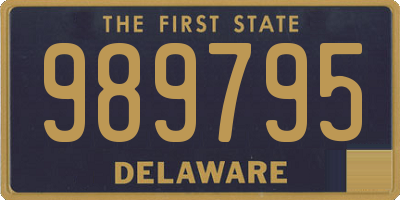 DE license plate 989795