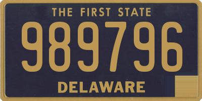 DE license plate 989796