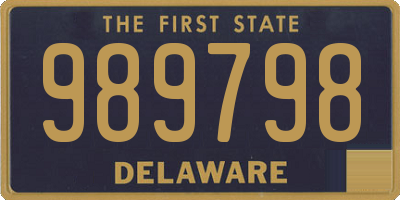 DE license plate 989798